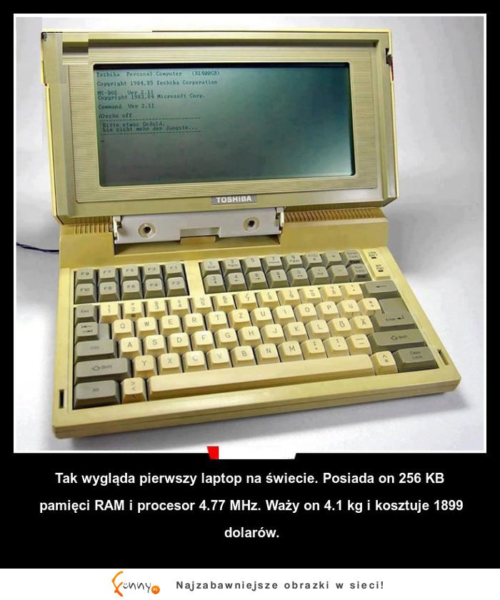 Tak wygląda pierwszy laptop na świecie! :D
