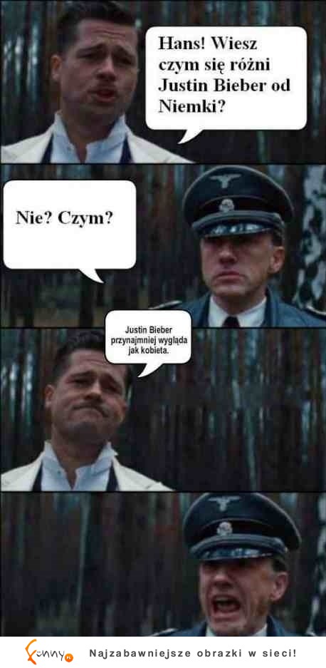 Czym się różni Niemka od Justina Biebera  Dobre! :D
