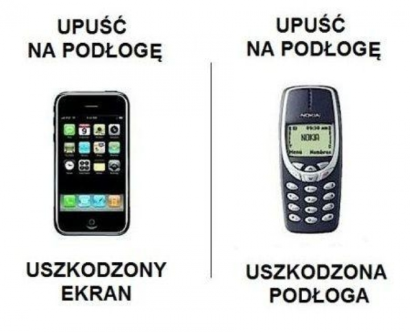 Różnica między telefonami! DOBRE :D