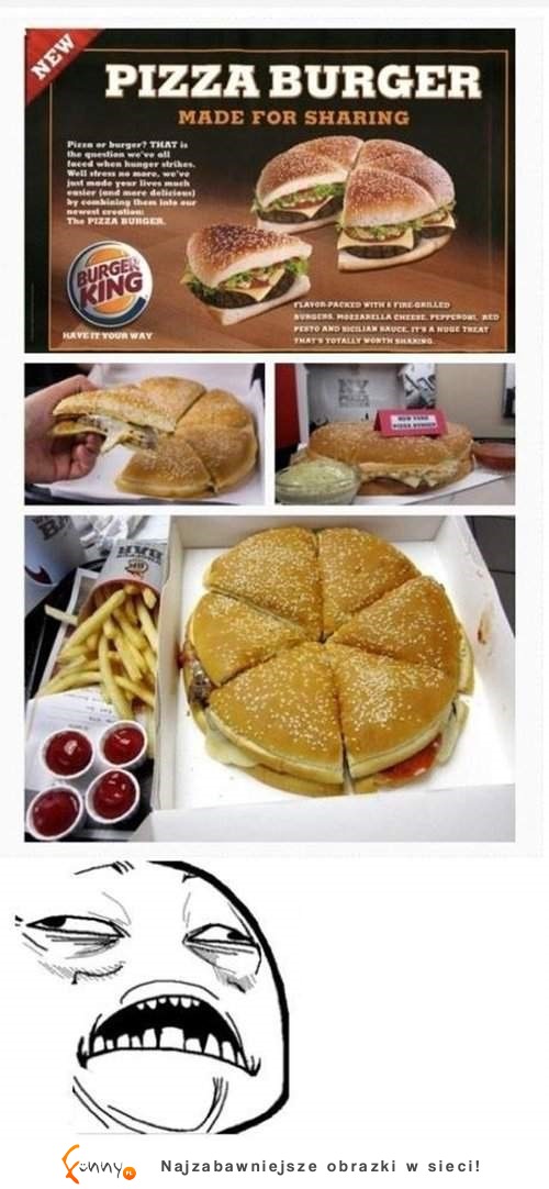 Genialny pomysł! Pizza burger...