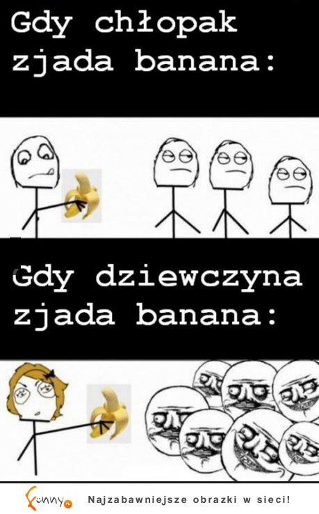 Gdy chłopak zjada banana