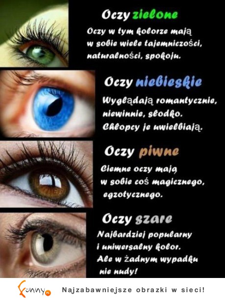 Zobacz co mówi o Tobie twój kolor oczu! Zielone, niebieskie czy szare :0