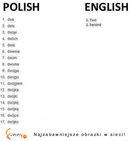 polski vs angielski