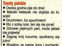 Zobacz polskie toasty - będzie okazja do picia, haha
