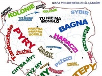 Mapa Polski według Ślązaków :D Zobacz według nich gdzie mieszkasz! Śmieszne :D