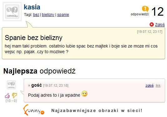 Spadnie bez bielizny! haha :D