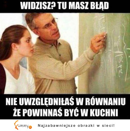 Nie uwzględniłaś w równaniu