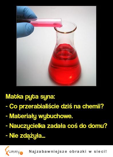 Lekcja CHEmii i zadanie domowe! haha DOBRE :D