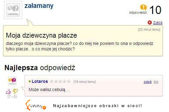 Moja dziewczyna płacze? Sprawdź co mu doradzili na forum! :)