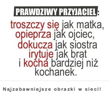 Prawdziwy przyjaciel zastępuje każdą osobę, którą spotkasz w życiu. Zobacz jaki powinien byc!