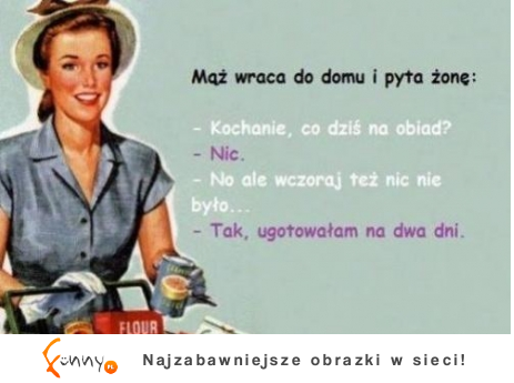 Mąż wraca do domu i pyta żonę! :D