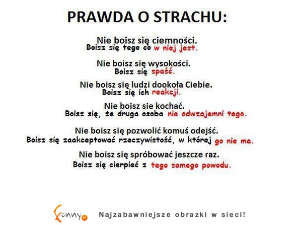 Czego tak na prawdę się boisz, choć wydaje Ci się inaczej...