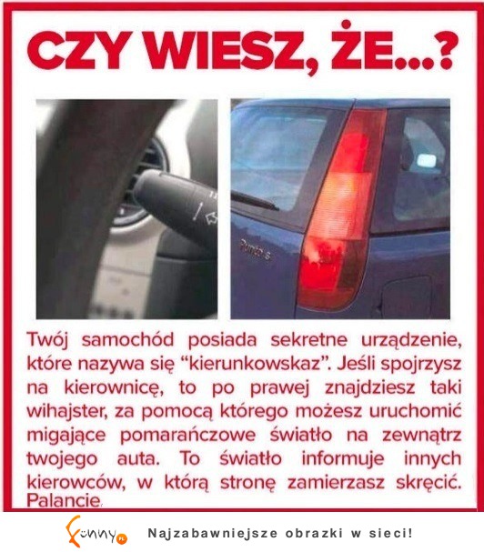 Ciekawostka dla kierowców! :D