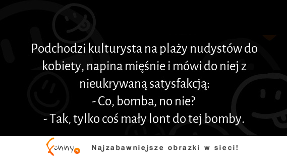 Kulturysta napina mięśnie na plaży nudystów! :)