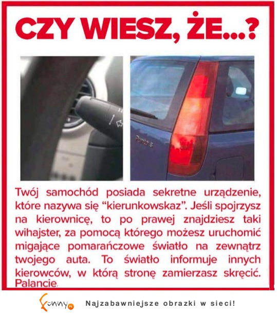 Ciekawostka dla kierowóców