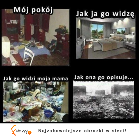 Mój POKÓJ. Jak ja go widzę, jak moja mama go widzi, a jak opisuje! :D