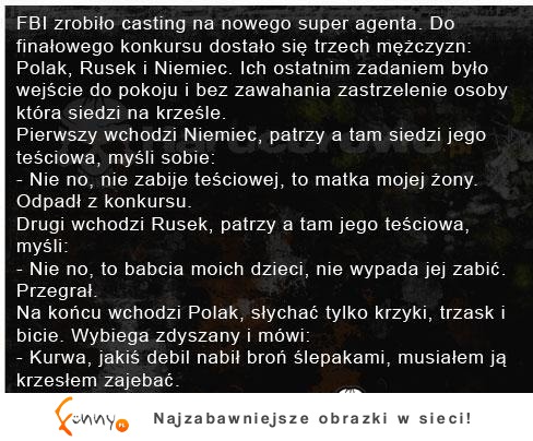 FBI zrobiło castaing na nowego super agenta ^^