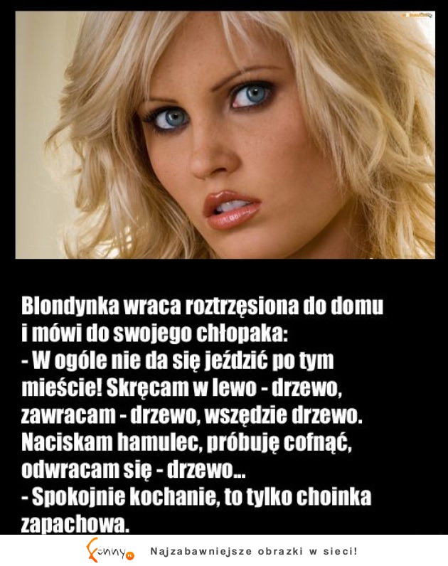 Przerażona blondynka