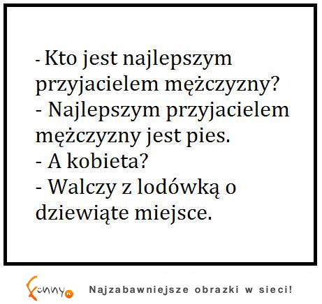 Kto jest najlepszym przyjacielem mężczyzny? Kobieta? ;D