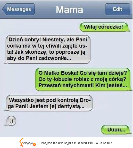 Córeczka u dentysty! Dobry wkręt :)