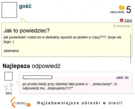 Jak powiedzieć w delikatny sposób że jestem w ciąży?! Sprawdź co jej doradzili! MASAKRA :D