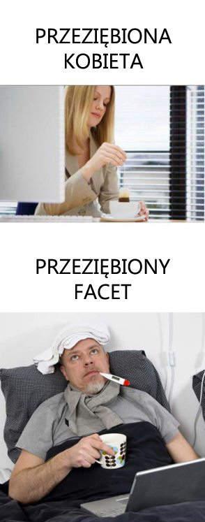 Przeziębiona kobieta