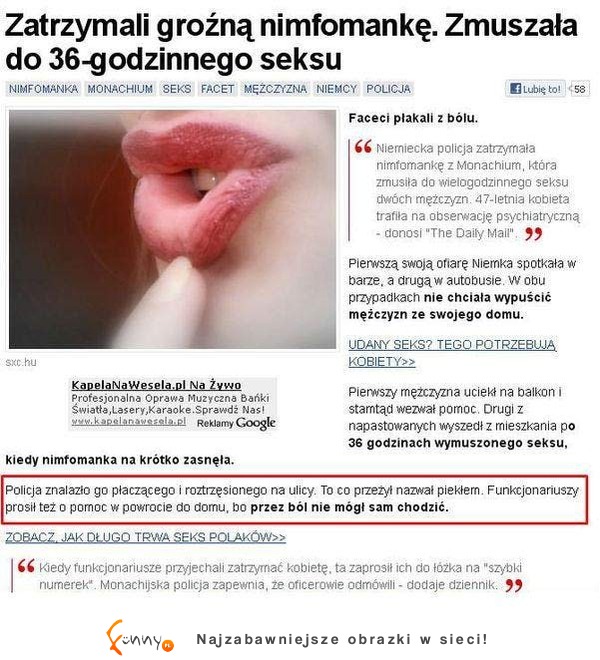 Zatrzymali groźną nimfomankę! Do czego zmuszała swoje ofiary?