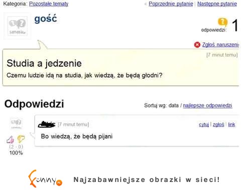 Dlaczego ludzie idą na studia? Taka jest właśnie jedyna prawda :D