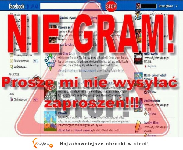 Nie gram na facebooku!