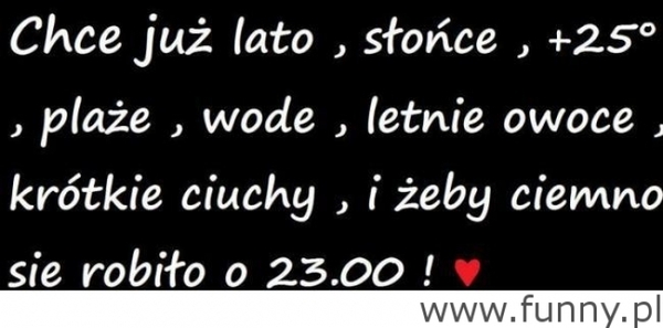 chce juz lato