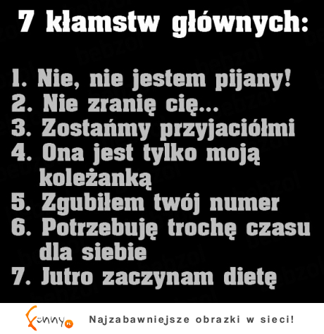 7 kłamst głównych