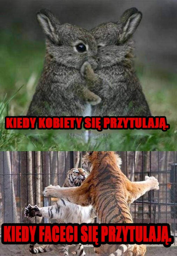 Przytulasy kobiet i facetów