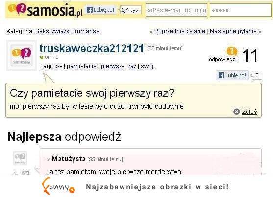 Czy pamiętacie swój pierwszy raz? On to pamięta szczególnie... Zobacz dlaczego :D