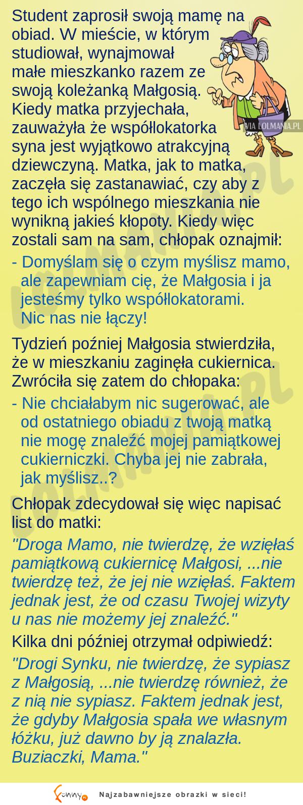 Matka podejrzewa syna o sypienie ze współlokatorką! LOL!