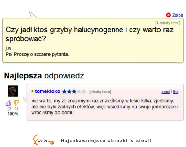 Nietypowe pytanie i nietypowa odpowiedź! :D