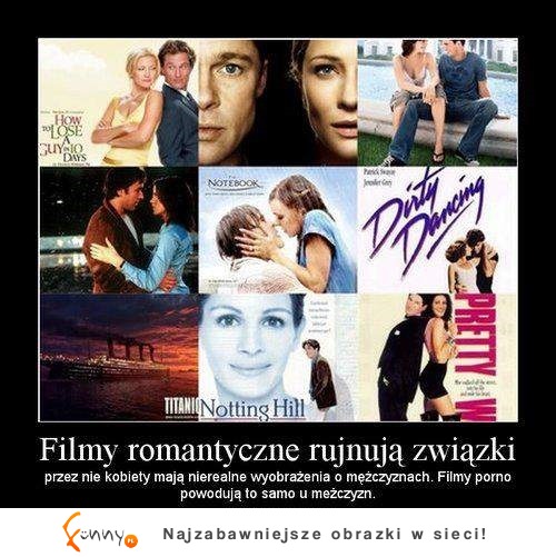 Filmy romantyczne a porno...