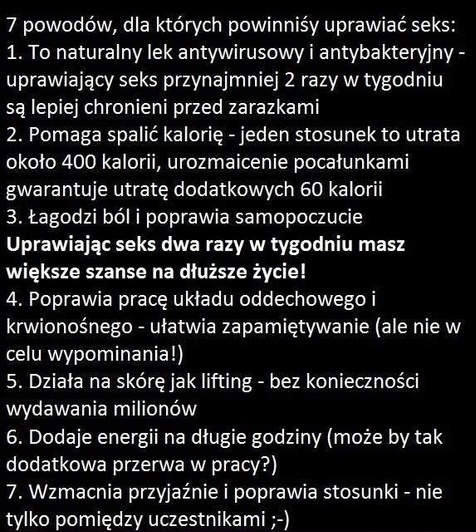 7 powodów, dla których warto uprawiać seks! :D