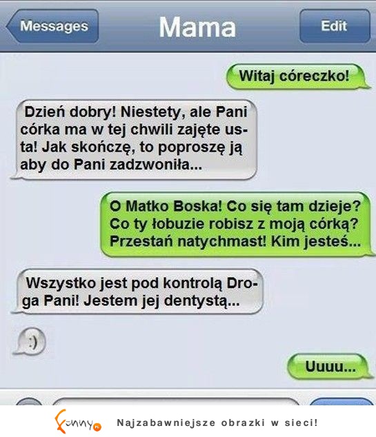 Sms do córki :D