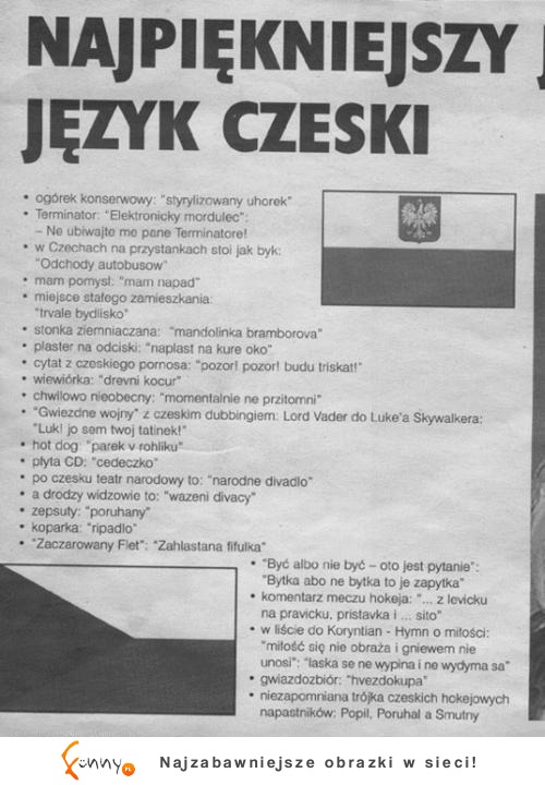 Język czeski- najśmieszniejsze zwroty :D Czy wiedziałeś jak jest po czesku...