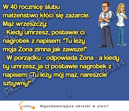 W rocznicę ślubu, małżeństwo się kłóci. ZOBACZ co powiedziała ŻONA! LOL