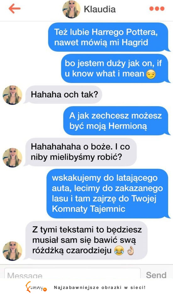 Facet chciał poderwać dziewczynę na Harrego Pottera XD LOL