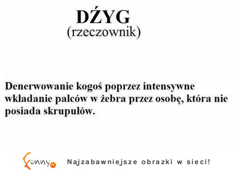 Definicja słowa DŹYG :D