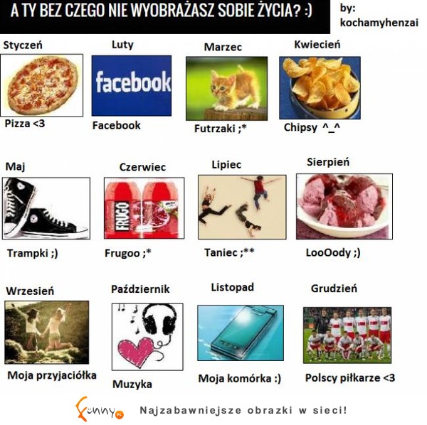 A wy BEZ CZEGO nie wyobrażacie sobie Życia? :D