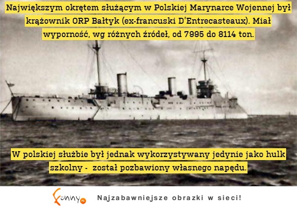 Znacie historię największego okrętu Polskiej Marynarki Wojennej?
