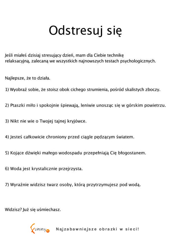 Sposób na odstresowanie się! Działa na 100%! Coś Cię wkurza? Wypróbuj tę technikę ;)