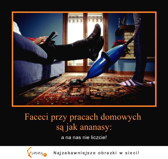 Faceci przy pracach domowych