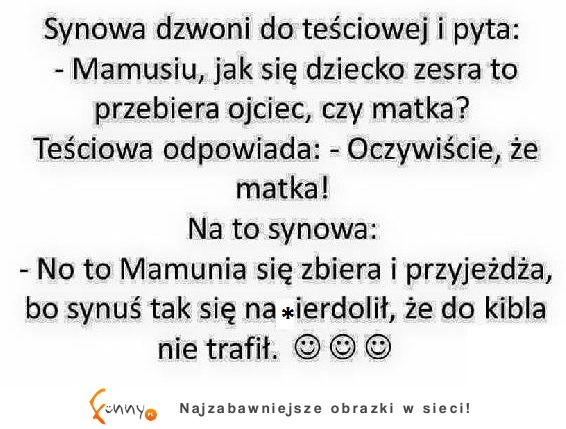 Synowa chciała mieć pewność. Zobacz co poweidziała teściowej! HAHA