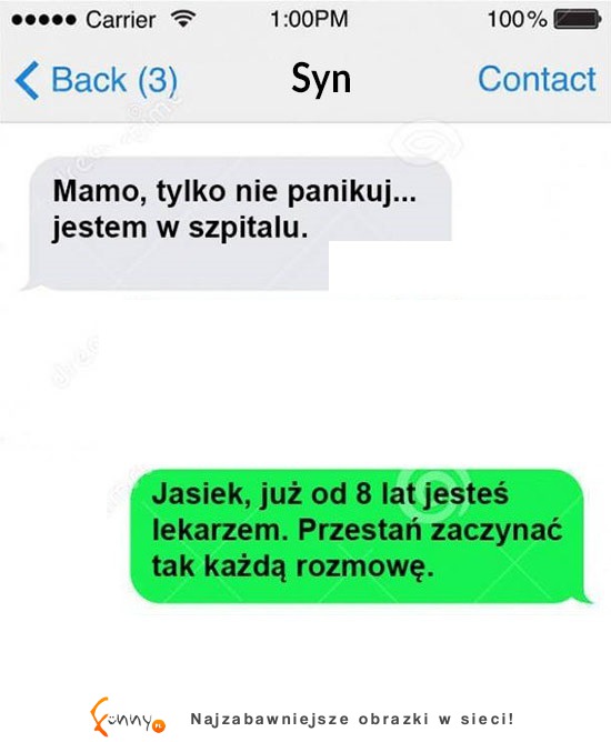 Syn pisze do mamy przerażającego SMSa! ZOBACZ co się okazało XD