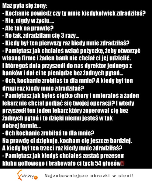 Mąż pyta sie żony