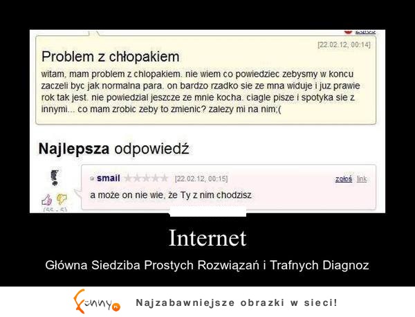 Problemy z chłopakiem! W internecie zawsze znajdziecie odpowiedź :D